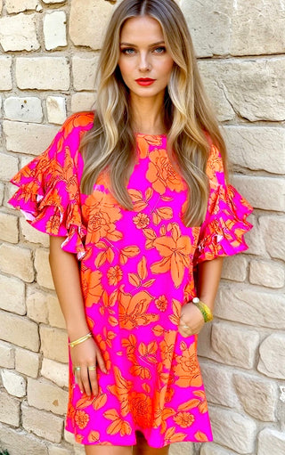 Floral Frenzy Shift Dress