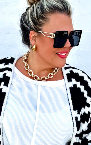 Choose Love Chunky Chain Necklace