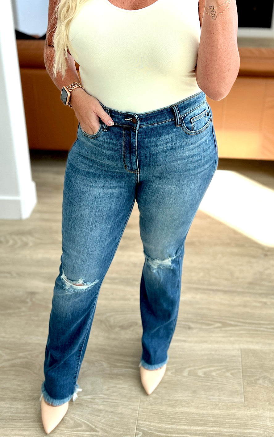 Style Sensation Judy Blue Straight Leg Jeans, SIZES 0-24W
