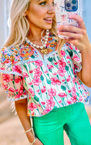 Sweet Tea And Blossoms Top RESTOCKED!