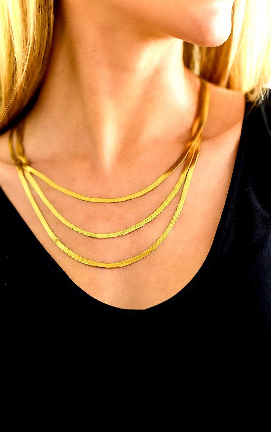 Triple Threat Waterproof Layered Necklace