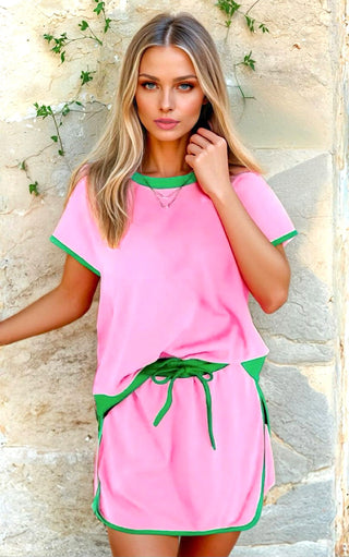 Country Club Cutie Pink Top & Skort Set