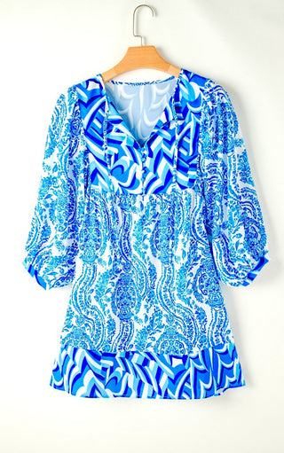 Summer Song Blue Floral Dress