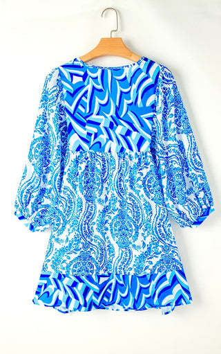 Summer Song Blue Floral Dress