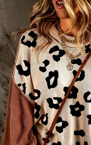 Safari Chic Animal Print Sweater