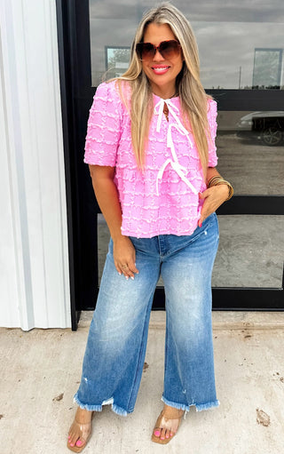 Charleston Charm Pink Bow Top
