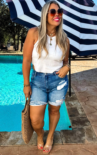 Sunkissed Blues Denim Shorts