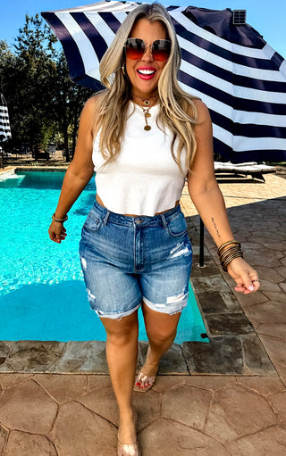 Sunkissed Blues Denim Shorts