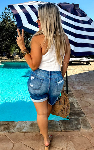 Sunkissed Blues Denim Shorts