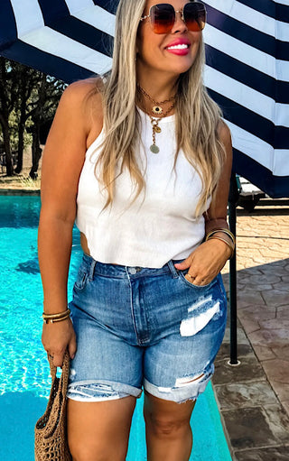 Sunkissed Blues Denim Shorts