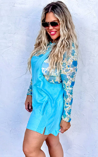 Summer Fling Blue Romper
