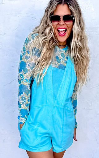 Summer Fling Blue Romper