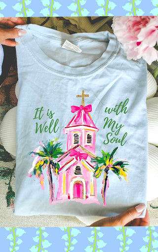 Seaside Sanctuary Blue Tee