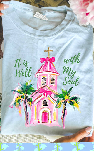 Seaside Sanctuary Blue Tee