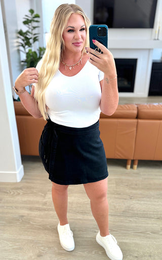 Judy Blue Back In Black Denim Skort