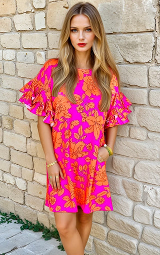Floral Frenzy Shift Dress