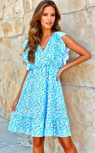 Day To Remember Ruffled Floral Dress, FOUR COLORS!