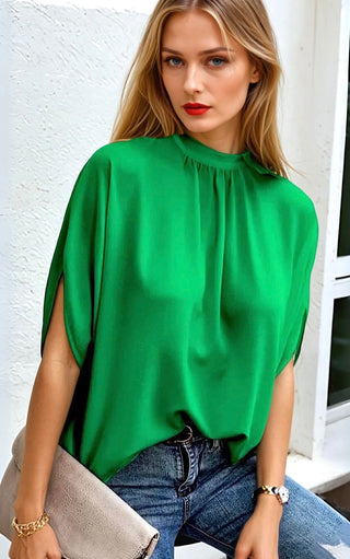 Confidence Is Key Tie Neck Top, FIVE COLORS!