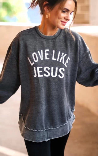 Love Like Jesus Vintage Black Sweatshirt