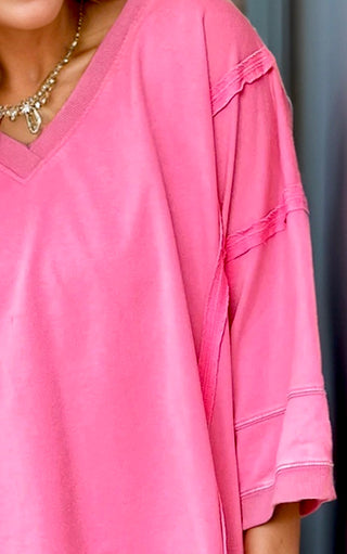 Bubblegum Bliss Pink Oversized Pullover