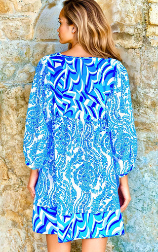 Summer Song Blue Floral Dress