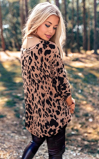 Mocha Muse Leopard Print Top