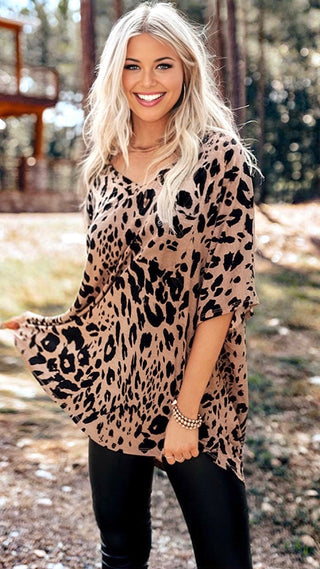 Mocha Muse Leopard Print Top