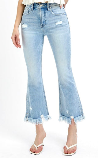 Summer Daze Cropped Flare Jeans by RISEN
