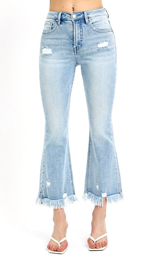 Summer Daze Cropped Flare Jeans by RISEN