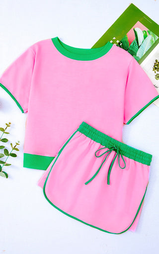 Country Club Cutie Pink Top & Skort Set