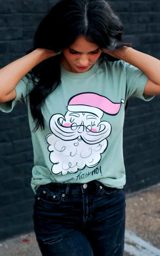 Pretty In Pink Santa Tee