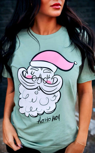 Pretty In Pink Santa Tee
