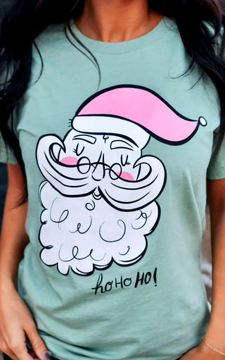 Pretty In Pink Santa Tee