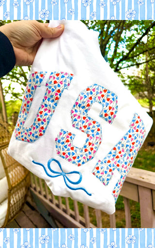 Bows And Blooms USA Tee