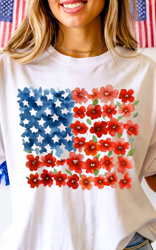 Floral Freedom Patriotic Tee