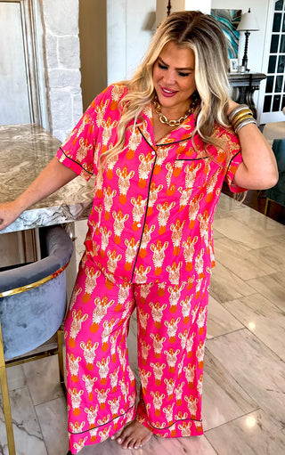 Sweet Dreams Coral Zebra Pajamas Lounge Set