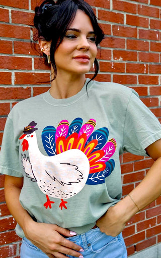 Fanny Feathers Thanksgiving Turkey Tee