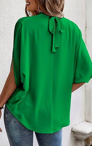 Confidence Is Key Tie Neck Top, FIVE COLORS!