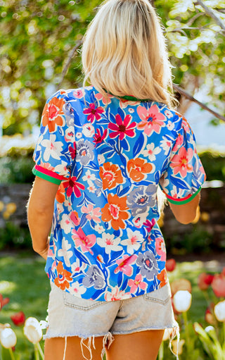 Carolina Blue Floral Top