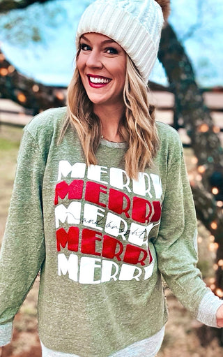 Merry Merry Merry Sparkly Pullover