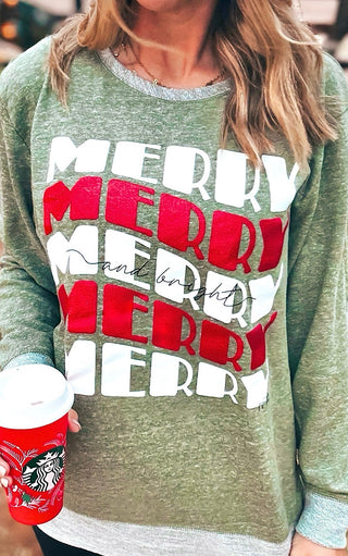 Merry Merry Merry Sparkly Pullover