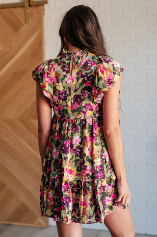 Name it and Claim It Floral Dress, LARGE