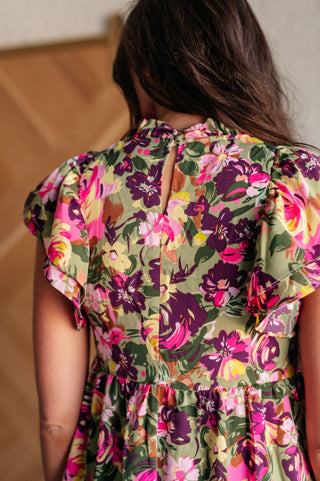 Name it and Claim It Floral Dress, LARGE