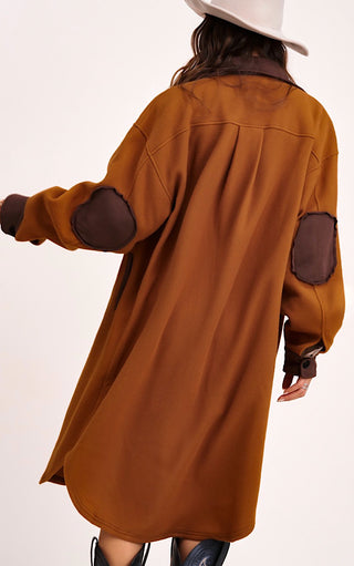 Southern Chic Long Camel Brown Jacket