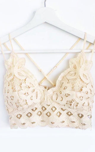 Naughty & Nice Ivory Lace Bralette
