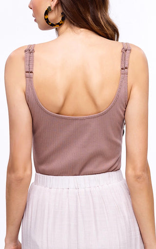 Peek A Boo Tan Lace Layering Tank