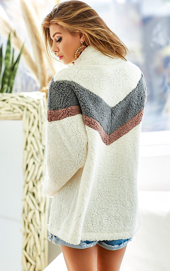 Cozy Situation Sherpa Pullover