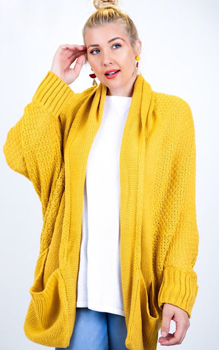My Happy Place Yellow Cardigan, SMALL