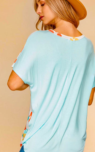 Here For Fun Colorful Leopard Print Top, LRG