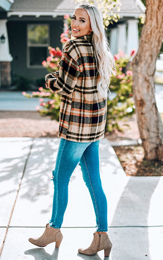 Seasons Of Love Plaid Shacket